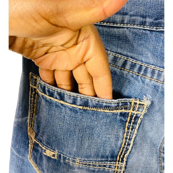 Ariat Mens Jeans Straight Medium Wash Blue Denim Jeans 100% Cotton W33 x L32 - Picture 7 of 14